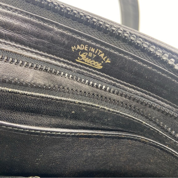 Vintage Gucci Leather Shoulder Bag with Sherry Strip - Picture 15 of 16